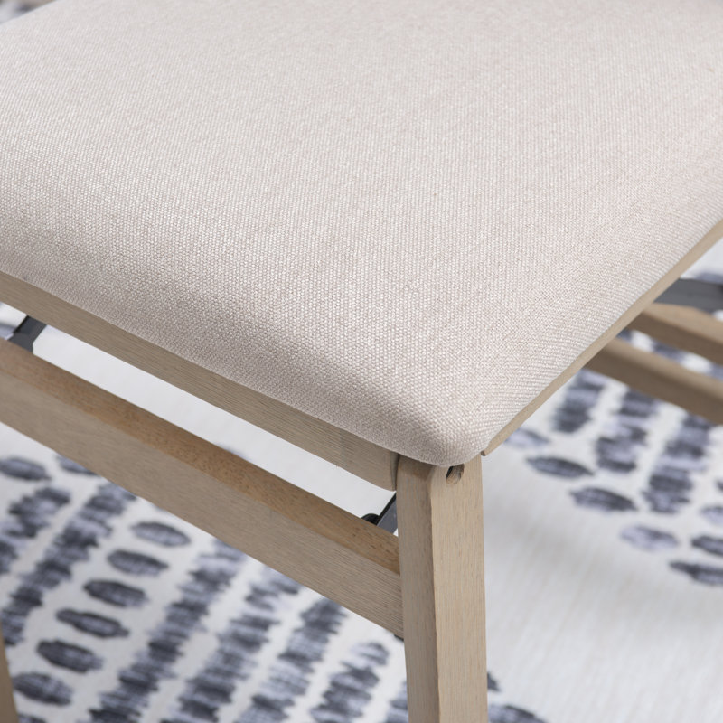 Avel Solid Wood Folding Padded Dining Chair