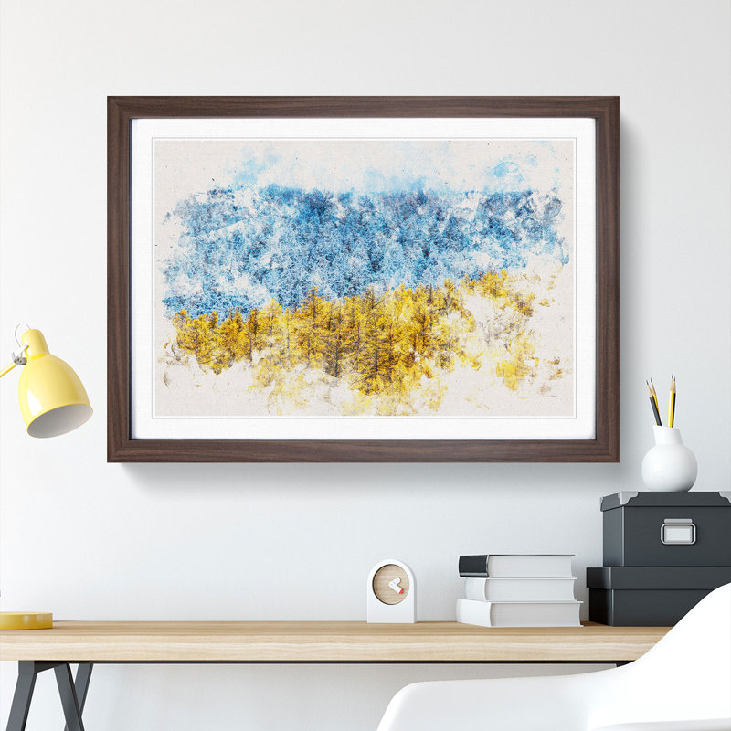 The Two Forests - Picture Frame Painting Print, 24cm H x 33cm W x 2cm D, Walnut Framed
