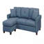 Canapé modulaire 2 pièces bleu