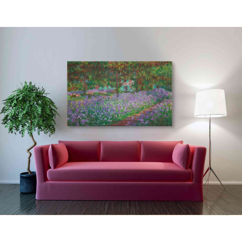 «The Artist's Garden at Giverny» par Claude Monet, art mural sur toile, H 40 po x l 54 po x P 1,5 po