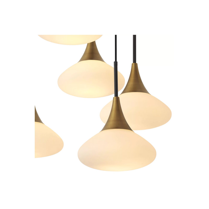 Duco 5 - Light Brass Cluster Pendant