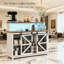 Bar Farmhouse - Armoire à vin avec rangement pour la salle à manger ou la cuisine
