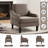 Mordern And Chic Design Chenille Upholstered Accent Side Armchair-1607206264