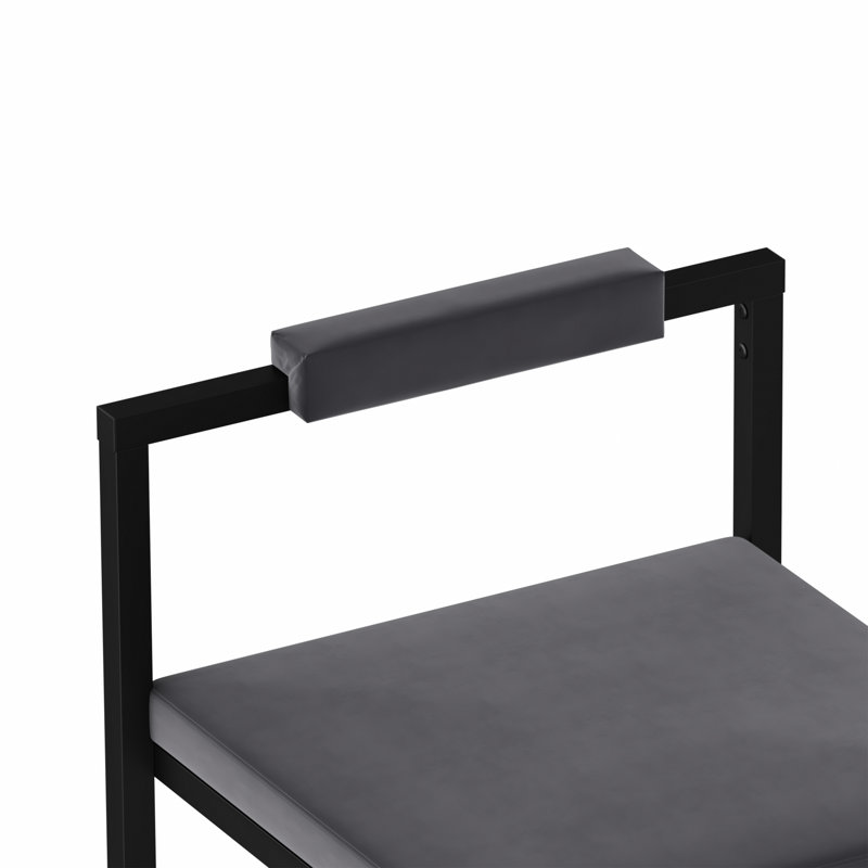 Ensemble de 2 tabourets de bar rembourrés en velours moderne avec repose-pieds pour la cuisine