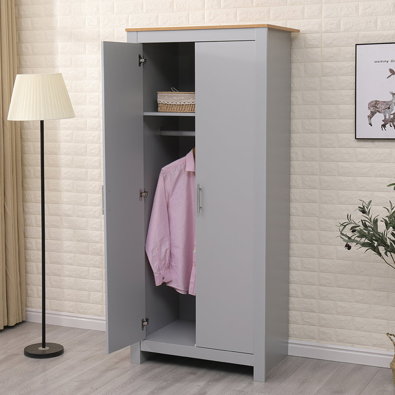 Landulf 2 Door Manufactured Wood Wardrobe