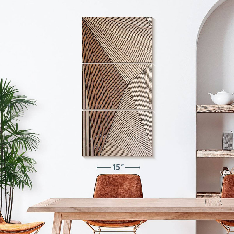 Architecture, structure en bois, 3 pièces, H 52 po x l 24 po x P 1,25 po