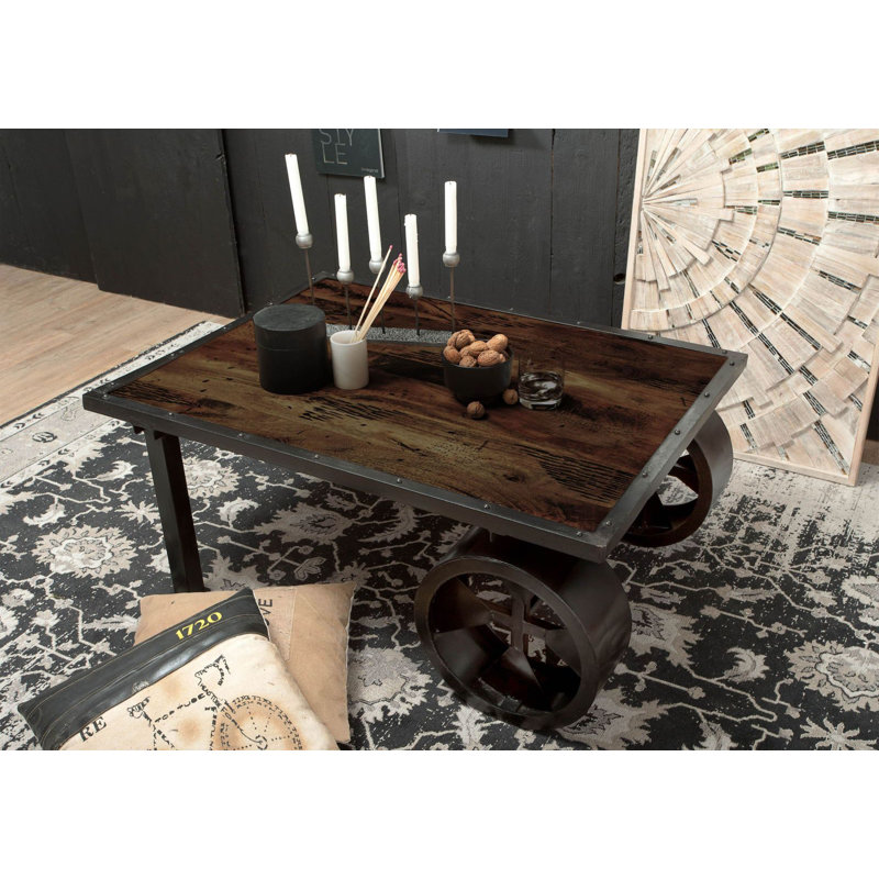 Railway Abstract Coffee Table, Brown