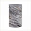 Table basse cylindrique texturée en marbre gris pour le salon, 12 po x 19,7 po, facile à installer Style luxueux et léger