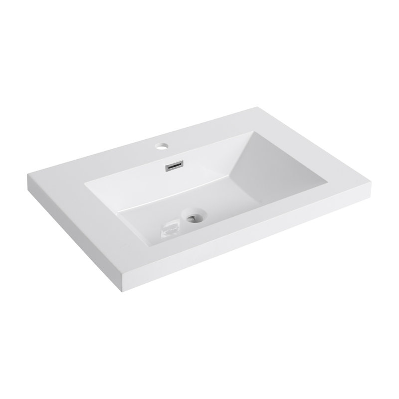 Lavabo de salle de bain 30 po en résine
