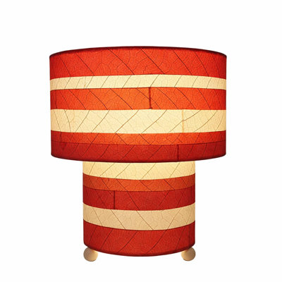  Striped Mushroom Table Lamp Red