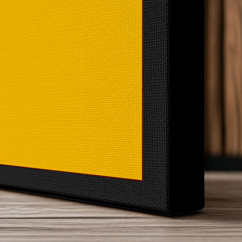 Colour Fields Geometric - Wrapped Canvas, 18x12 - 45.7 x 30.5 cm, Black Border
