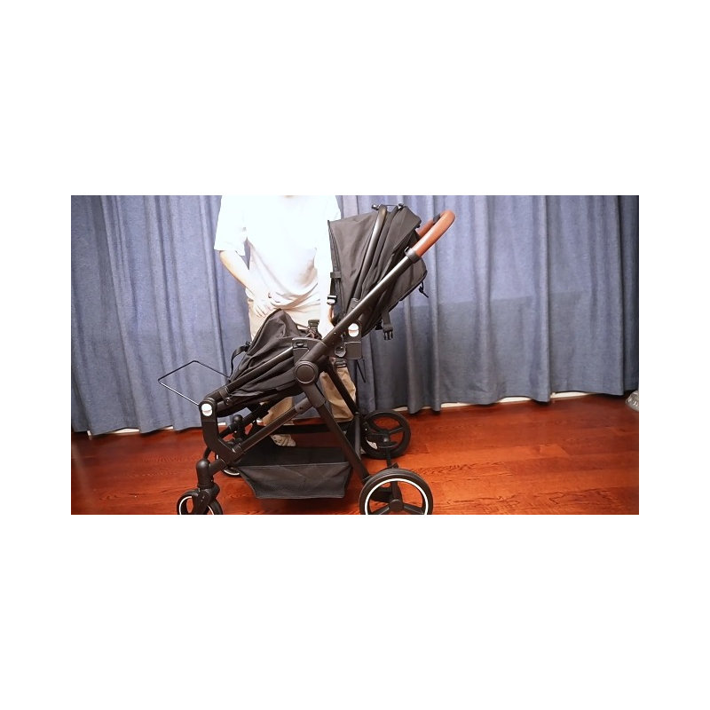 Lightweight Double Stroller for Infant & Toddler - Reversible Tandem Pushchair with Collapsible Bassinet - Adjustable Backrest & Canopy