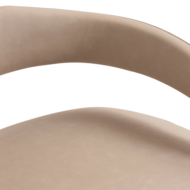 Modern Faux Leather Dining Chair, Set of 2, Beige