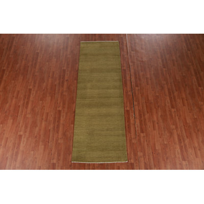 Tapis vert moderne Gabbeh 3 x 9