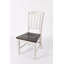 Chaise d'appoint à dossier à lattes Imran en brun foncé / gris doux