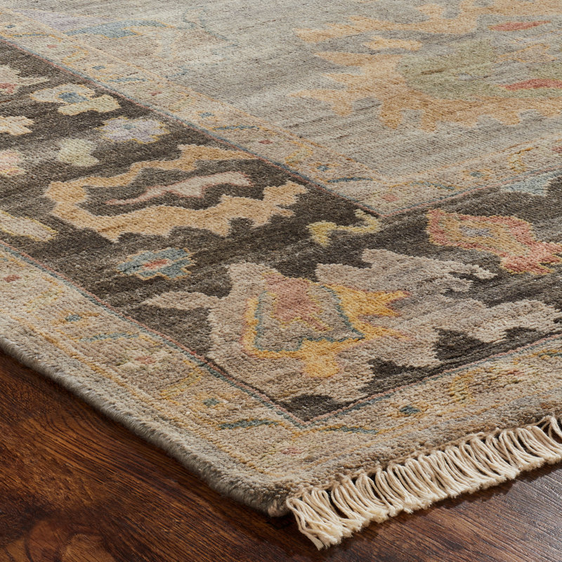 Colorburst Oushak Hand Knotted Area Rug, Rectangle 2' x 3'