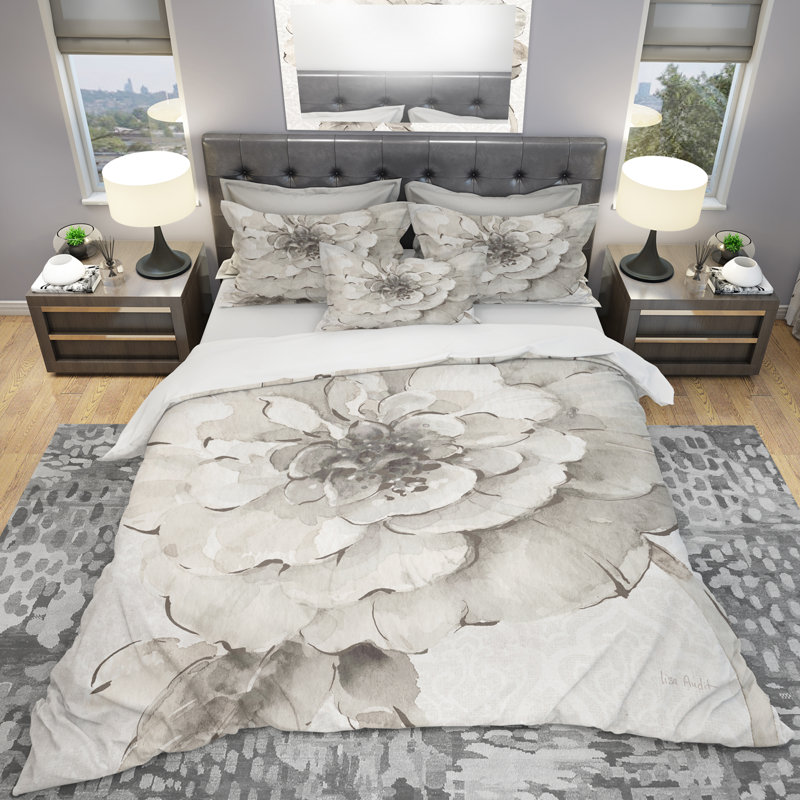 Ensemble de housse de couette Farmhouse Indigold Grey I - microfibre de polyester
