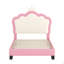 Lit simple tapissier princesse avec tête de lit couronne, lit plateforme simple-1273718483