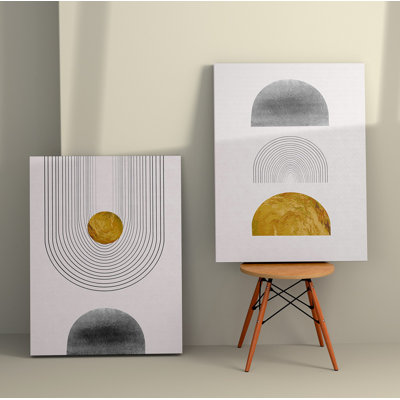 Superbe ensemble de 2 toiles décoratives, 27,6 po x 39,4 po chacune | 100% toile avec cadre en bois durable | Parfaite pour le salon, la chambre à coucher ou le bureau, cette œuvre accrocheuse convient aux espaces modernes