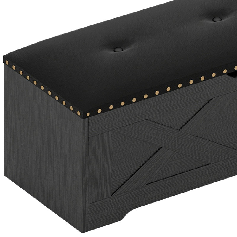 Table basse relevable avec rangement, ensemble de tables centrales extensibles avec banc repose-pieds, Noir