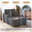 Canapé-lit rembourré en fausse fourrure avec porte-gobelet et coussins décoratifs-1103265020-1103265023