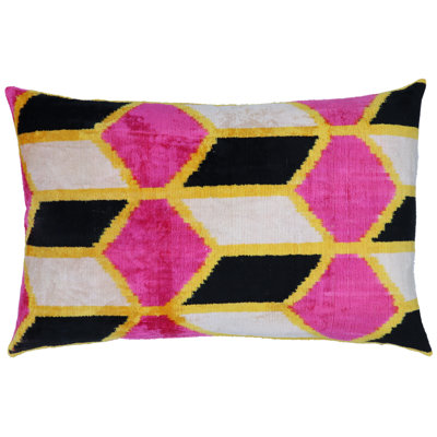 Housse de coussin décorative faite à la main de luxe et insert en plumes de canard de qualité supérieure