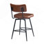 Ensemble de 2 tabourets de comptoir 26 po avec cadre en fer, coussin éponge en polyuréthane et repose-pieds.-804236493