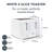Essentials White Toaster 4 Slice - Dual Control With 6 Browning Levels & Anti-Jam Function - Easy To Clean With Removable Crumbs Tray 1400W