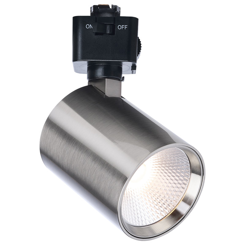 8 Watt LED Track Head 2700K/3000K/3500K/4000K/5000K CCT Selectable Dim to Warm J Style 48 Degree Beam Angle 120 Volt White Round