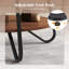 Table basse ronde à 2 niveaux Ebern Designs avec finition grain de bois et structure en métal robuste