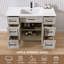 Ensemble de meuble-lavabo autoportant avec meuble-lavabo autoportant en bois massif Adelynna-337673995