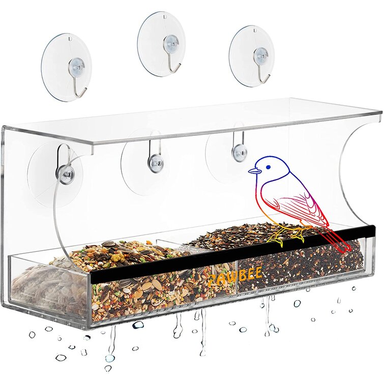  Window Bird Feeders with Strong Suction Cups - Clear