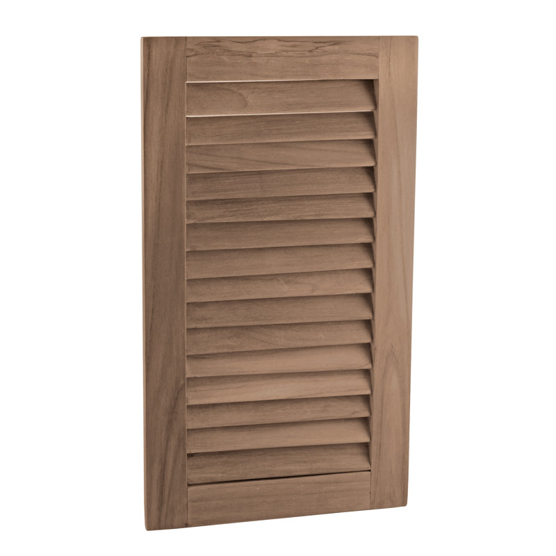 Insert en teck massif Louver, 16 po
