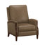 Fauteuil inclinable manuel en cuir véritable de 32,3 po de largeur avec main courante en bois massif Liauro-1861151441