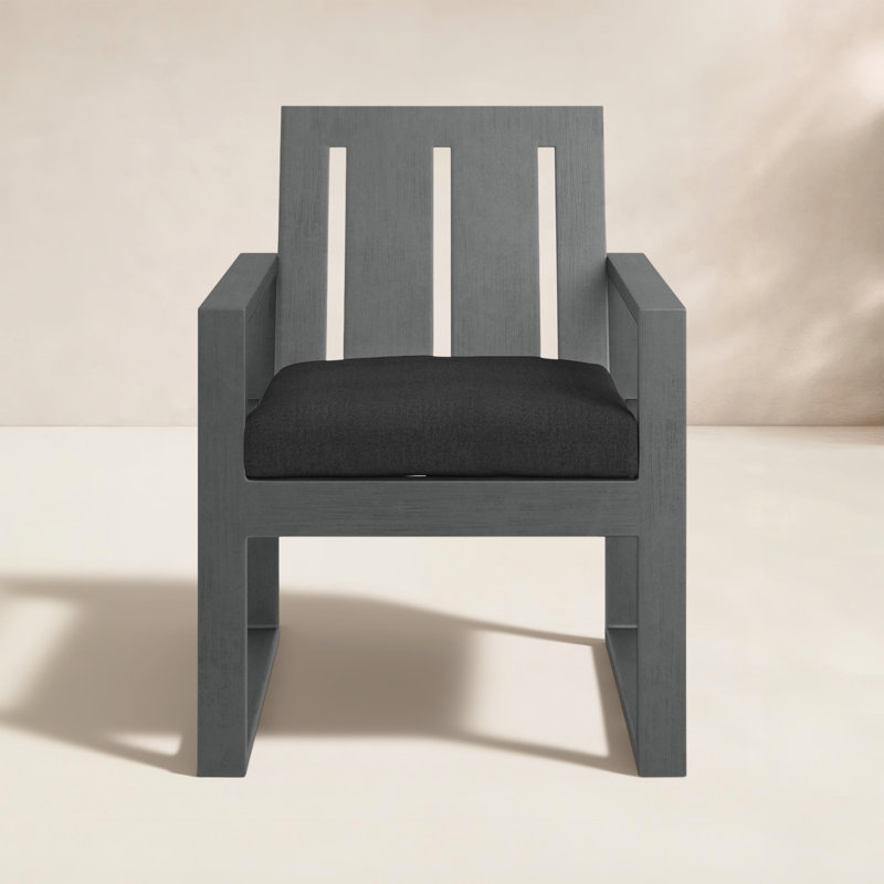 Redondo Outdoor Dining Armchair, Spectrum Carbon Sunbrella® Plainweave
