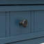 Console de style traditionnel avec deux tiroirs et une tablette inférieure (bleu marine foncé)