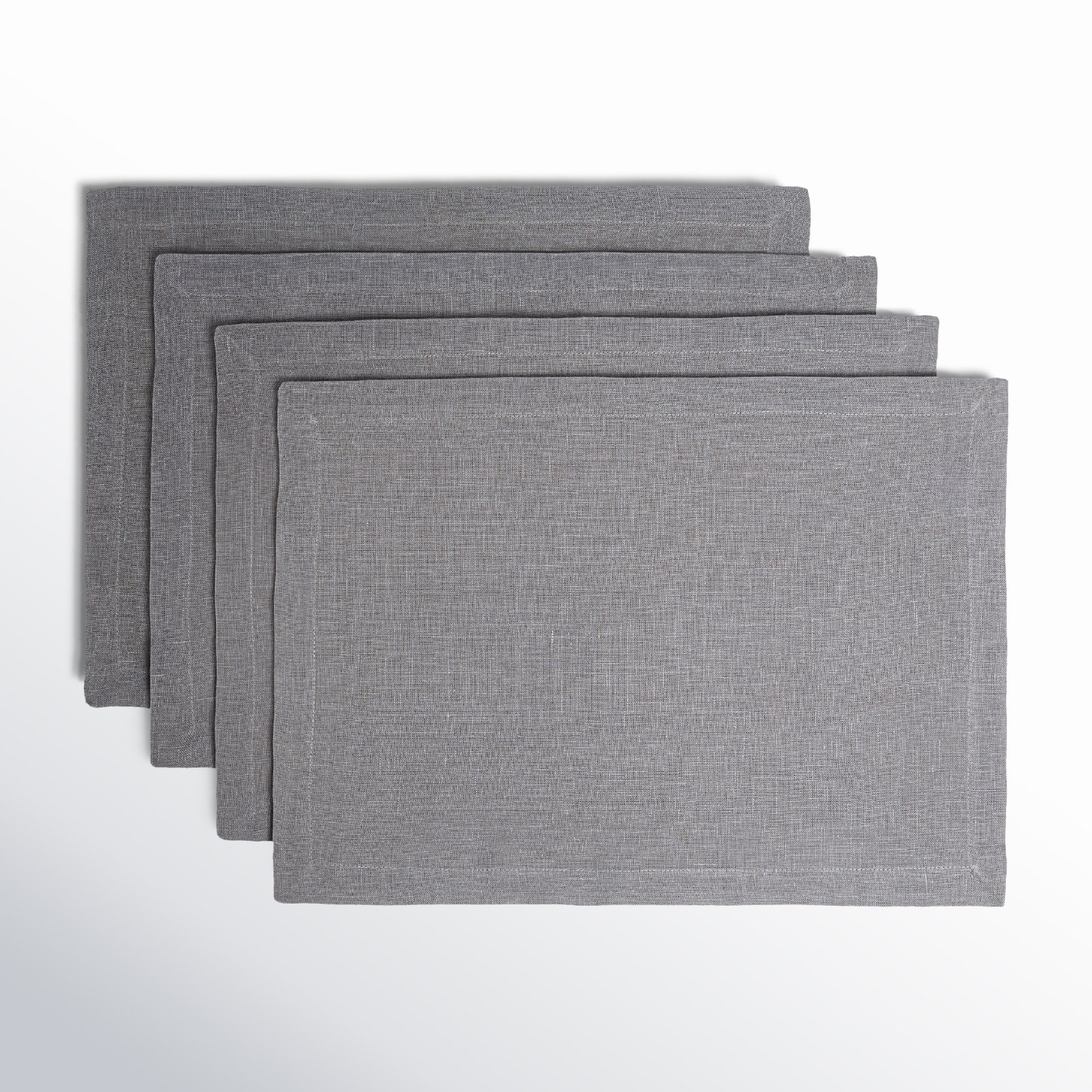 100% Linen Placemat, Gray