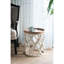 Grande table d'appoint 23 po blanche vieillie