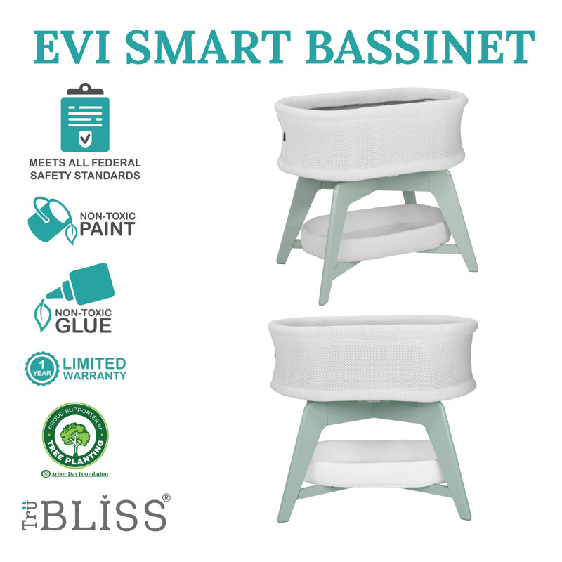 Evi Smart Bassinet, Green