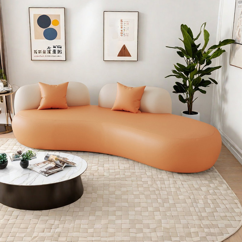 Heiser Recreation Area Creative Arc Indoor Chaise Lounges, Orange, Orienté à gauche (vu de face)
