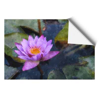 Purple Water Lily Flower - Unframed Graphic Art