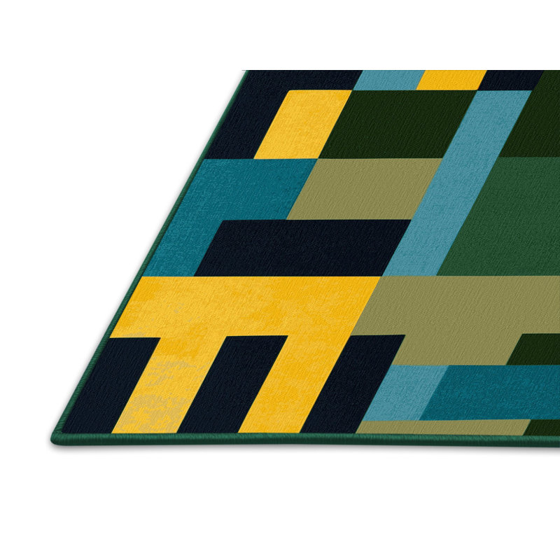 Pixelized Peaks Rug, Square 6'