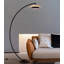 Lampe sur pied à double dôme intérieur mat et courbé noir mat
