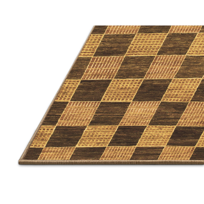 Checkered Indoor Rug, Rectangle 3' x 5'