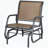 Metal Frame Porch Glider Chair with Breathable Mesh Fabric-1980349966