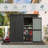 Backyard Metal Storage With Waterproof Roof - 6X4ft, Black Outdoor Shed Water-
