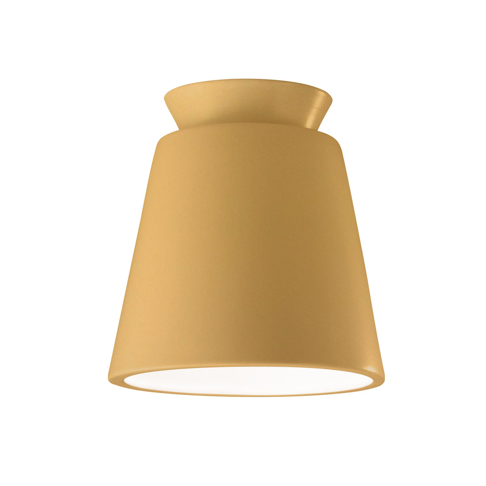 Logan Radiance - Trapezoid Ceramic Flush-Mount, Muted Yellow, Incandescent (Not Included)