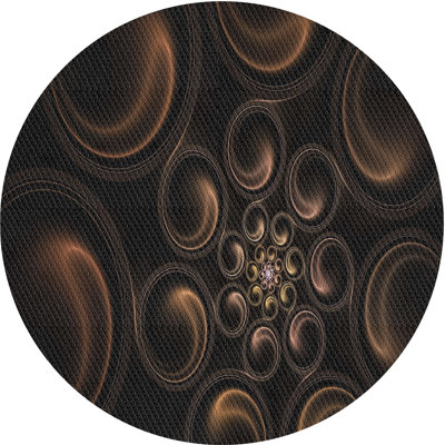 Tapis brun/noir tissé à la machine