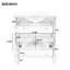 Meuble-lavabo de 30 po avec lavabo en céramique, porte à fermeture douce et tablettes réglables-27431649
