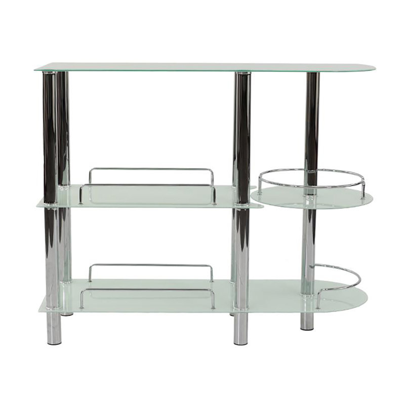 Bar à 3 niveaux Mobus, Blanc/chrome